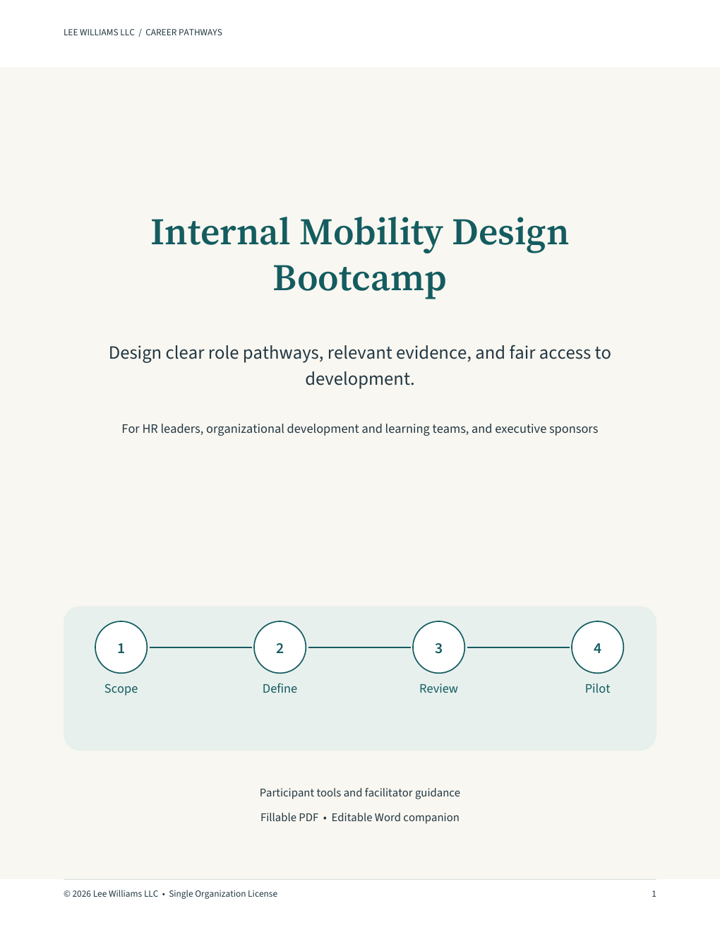Internal Mobility Design Bootcamp cover preview