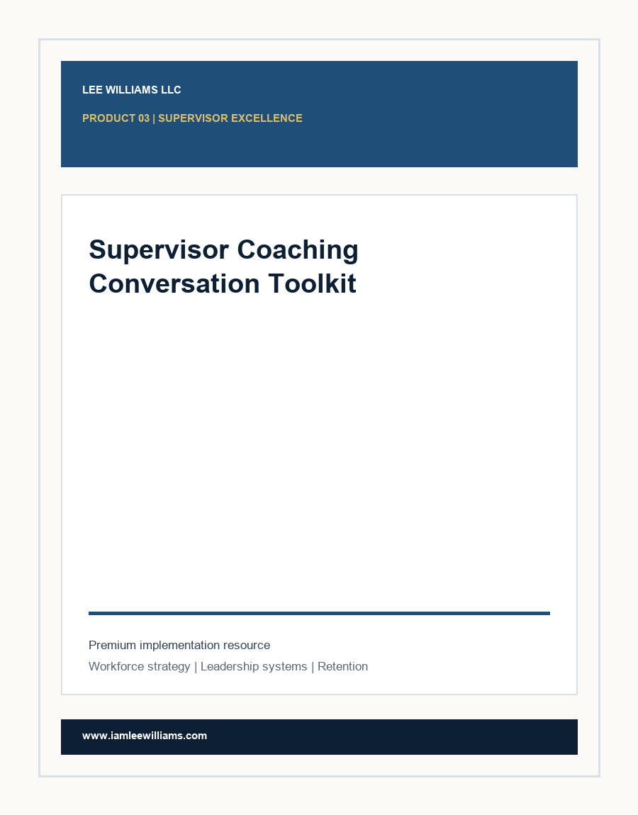 Supervisor Coaching Conversation Toolkit cover